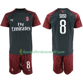 Fußballtrikots AC Mailand Suso 8 Kinder 2018-2019 Kurzarm Ausweichtrikot kaufen